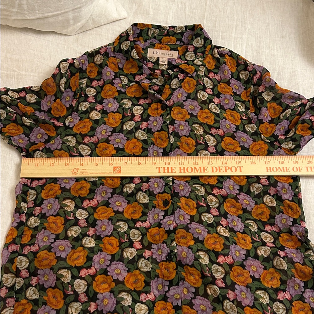 Blouse Long Sleeve Floral Size SP - Picture 8 of 9
